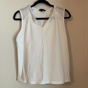 Banana Republic Factory White Cotton Tank Top